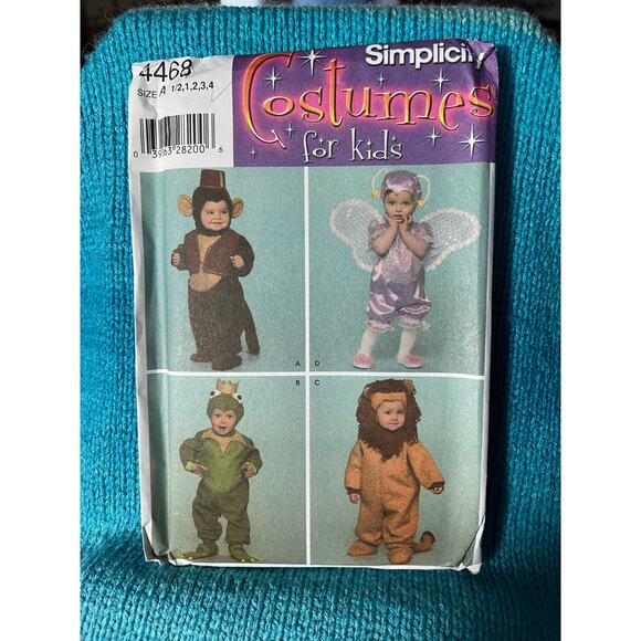 Simplicity 4468 pattern toddler monkey frog prince bug lion costume - Picture 1 of 5